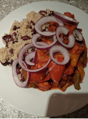 bulgur wheat and red beans