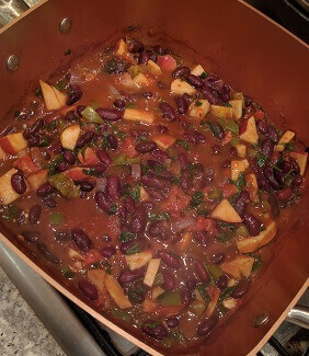 apple infused red kidney beans stew