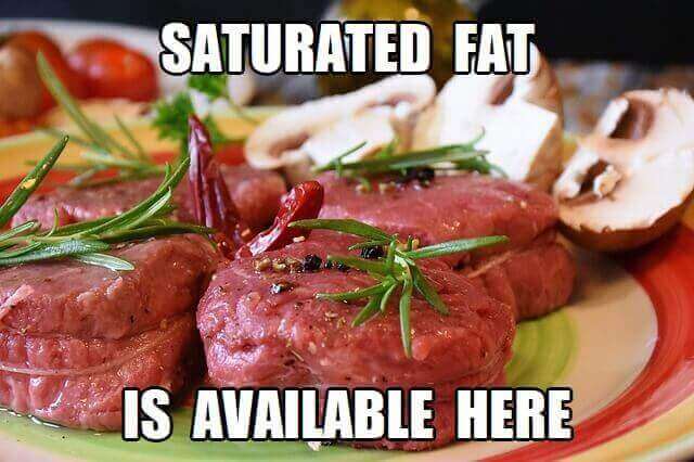 saturated fat in meat