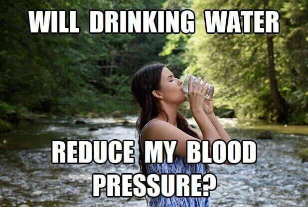 does drinking water reduce blood pressure